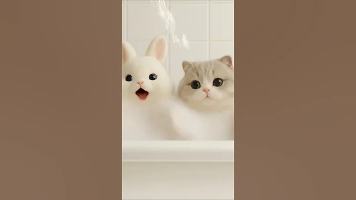 Video 10681121: cat cute cartoon, cute cat enjoying, bath