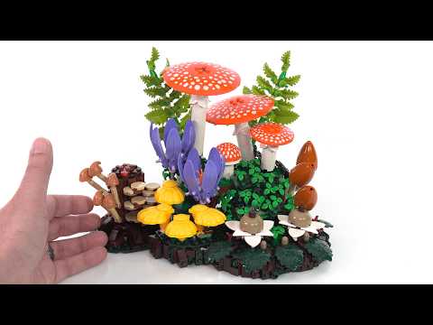 YouTube thumbnail: A real slice of nature: LEGO Botanicals Woodland Mushrooms review! #NotSponsored 11505