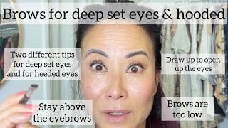 Brows for deep set eyes and hooded