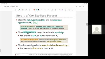 Statistics Chapter 10: One Sample Hypothesis Testing