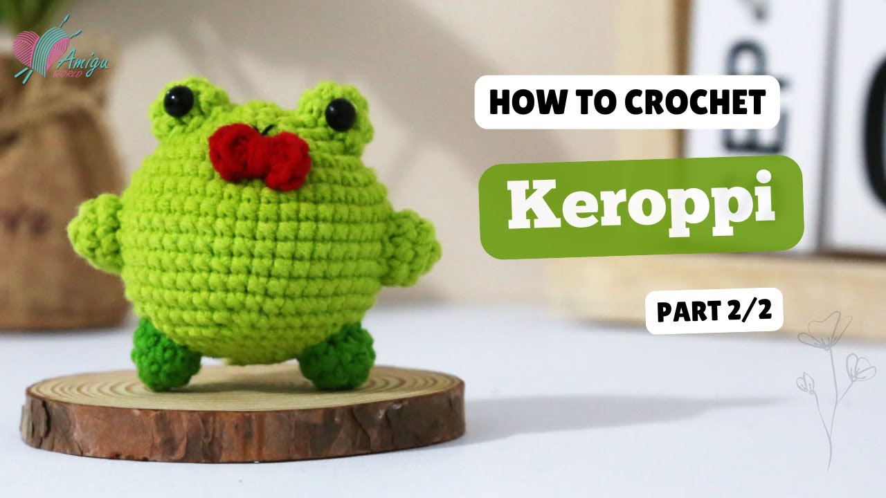 #593 | Crochet Keroppi (2/2) | Keychains | Crochet Sanrio Amigurumi | Free Pattern | Amiguworld