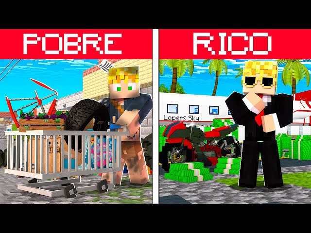 LABIRINTO DE RICO VS LABIRINTO DE POBRE #fifamobile #MINECRAFT #minec