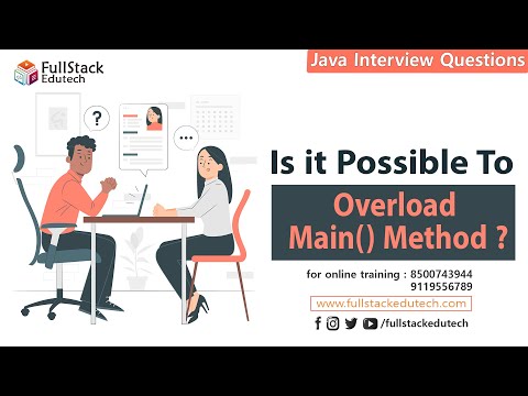 How to Overload Main() ?| Java Interview Questions | Fullstack Edutech #javainterviewquestions #java