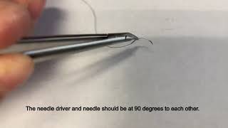 Suturing in Ophthalmology: Loading Needle Driver