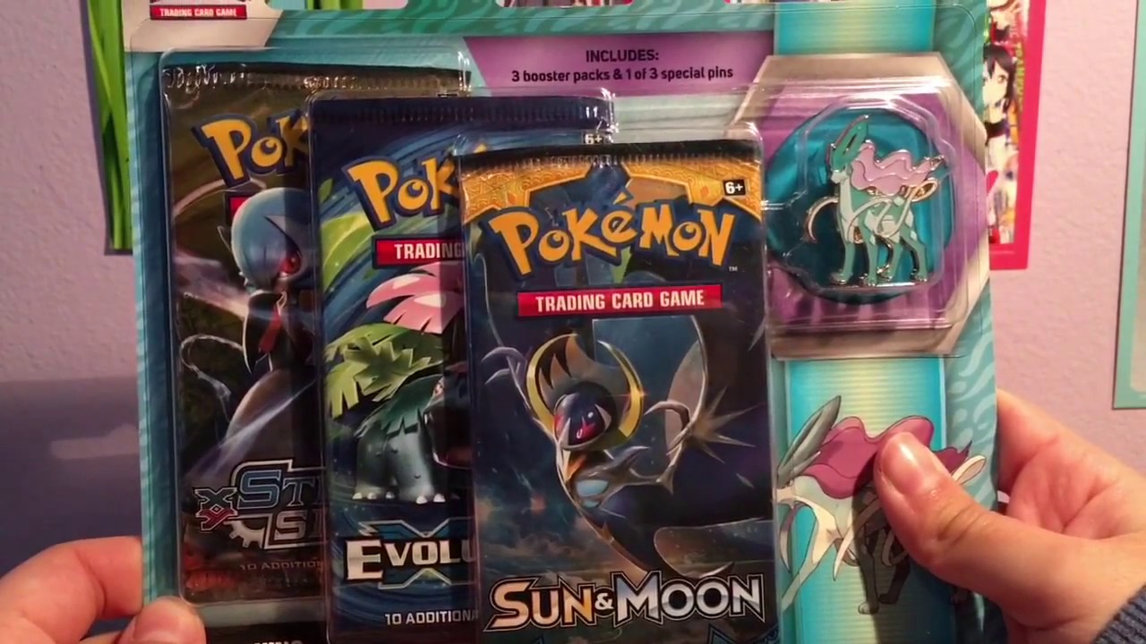 Pokemon Suicune Pin Triple Blister Pack Opening