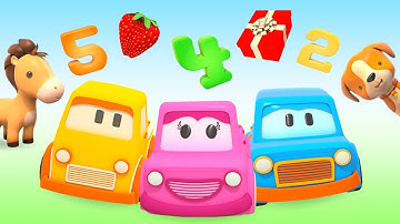 Kids learn colors, numbers, fruits and animals with Clever cars
