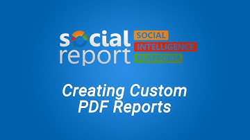 Export Custom PDF Reports - Social Report Tutorial