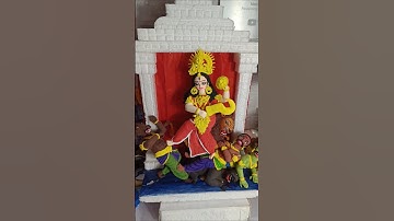 durga maa making with clay 🌸 durga maa murti making #shorts #short #shortsfeed #art #maa  #durgamaa