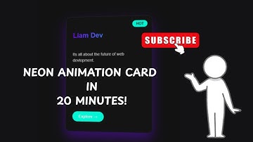 Create a Neon Professional Card with Stunning Animations | HTML, CSS & JavaScript Tutorial