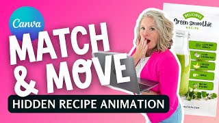 Design A Hidden Recipe Scroll Animation In Canva Match & Move Magic Easy Canva Tutorial