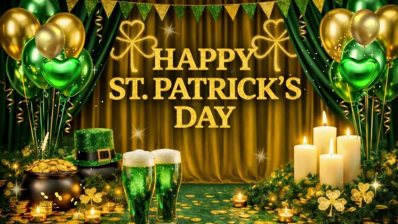 Happy St Patrick's Day TV Background