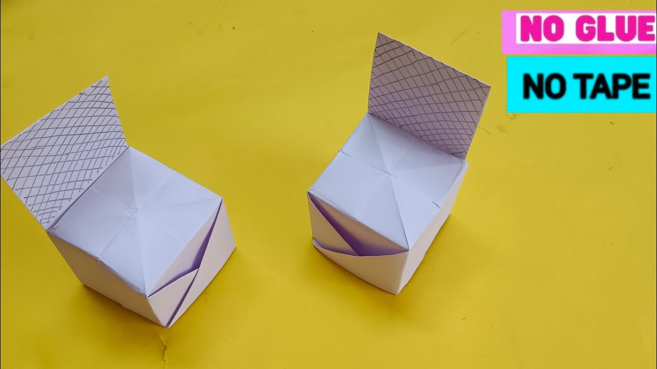 diy-origami-chair-no-glue-no-tape-paper-crafts-paper-crafts