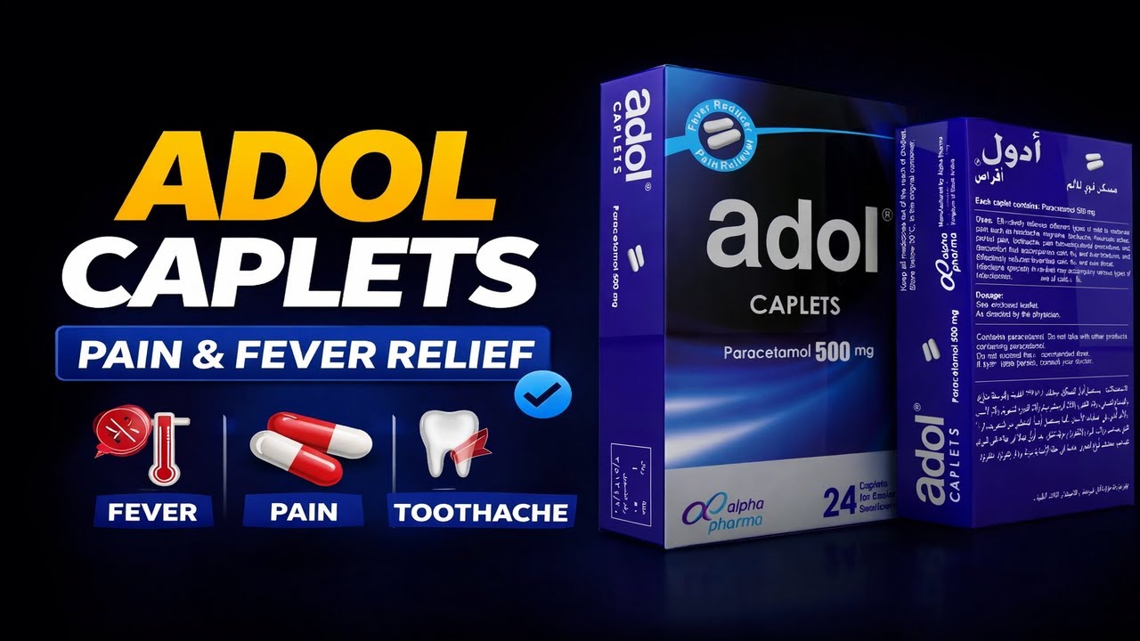 Adol Caplets 500 mg: Uses, Dosage, Side Effects | Pain and Fever Relief ...