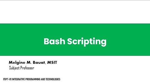Bash Scripting Video Presentation   Group 15