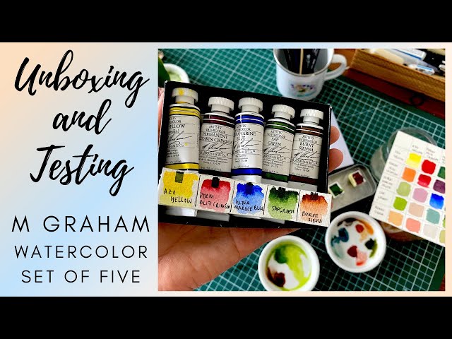 Setup & SWATCH my M Graham Watercolor Palette ~ 💖🎨~ NEW PALETTE for my M  GRAHAM WATERCOLORS 