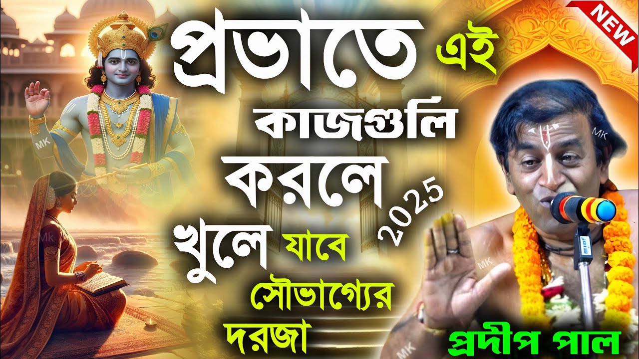 প্রভাতে এই কাজগুলি করলে খুলে যাবে সৌভাগ্যের দরজা ! প্রদীপ পাল কীর্তন ! pradip pal kirtan 2025 new