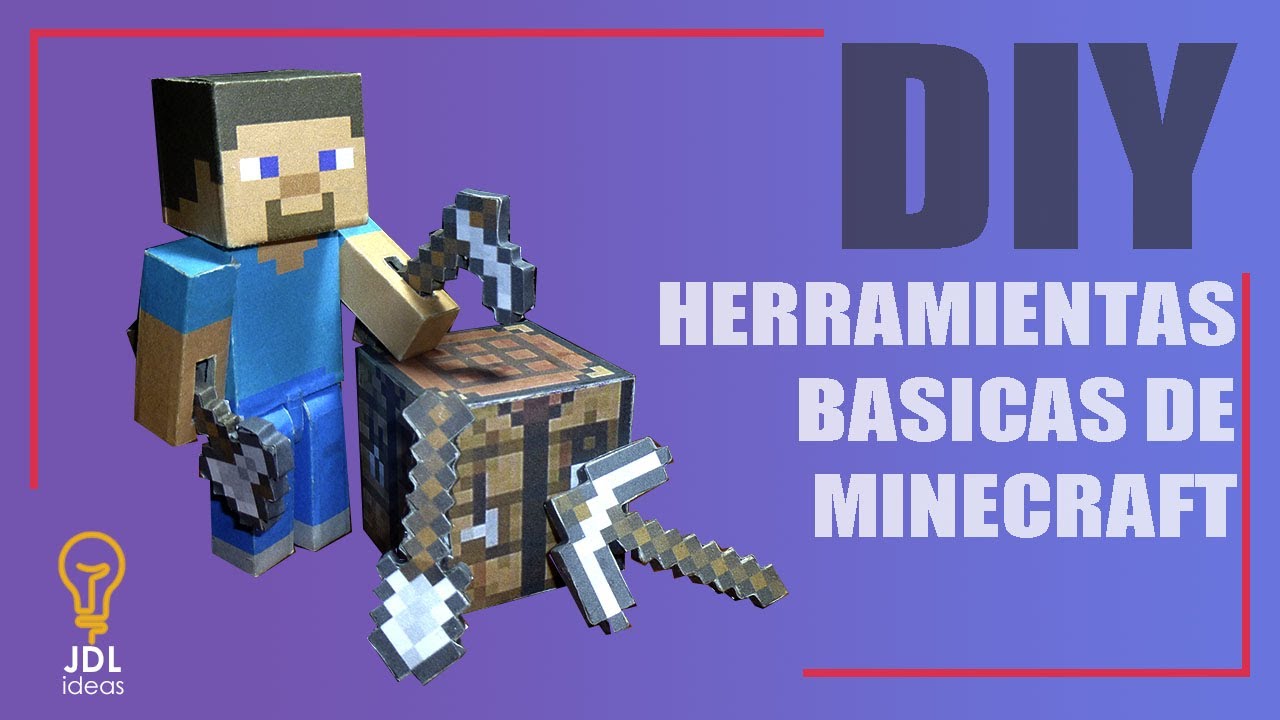 Como Hacer Herramientas Basicas De Cartón Minecraft Minecraft