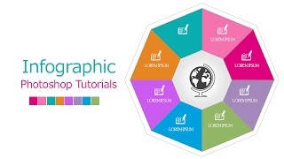 InfoGraphic Tutorial in Photoshop #06 - Polygon sides multiple colors