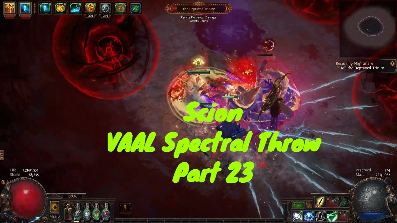 Path Of Exile 3.18 / Novice Gameplay / Scion VAAL Spectral Throw / Part