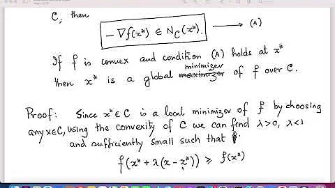 ECO760A: Mathematical Analysis for Economics: Lecture 16a: Normal Cone and Optimization