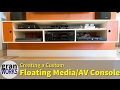 Custom Floating Media Console | Mid-Century Modern | Woodworking