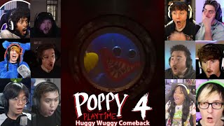 YouTubers Reaction On Poppy Playtime Chapter 4 Huggy Wuggy Comeback
