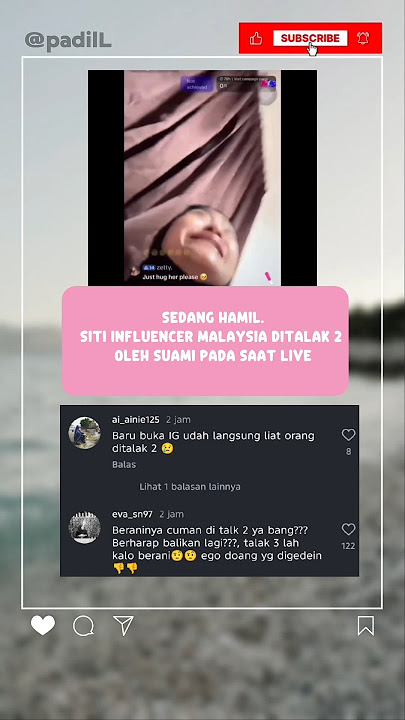 SEDANG HAMIL!,😡 Siti Influencer Malaysia Ditalak Suami Saat Live! #shorts