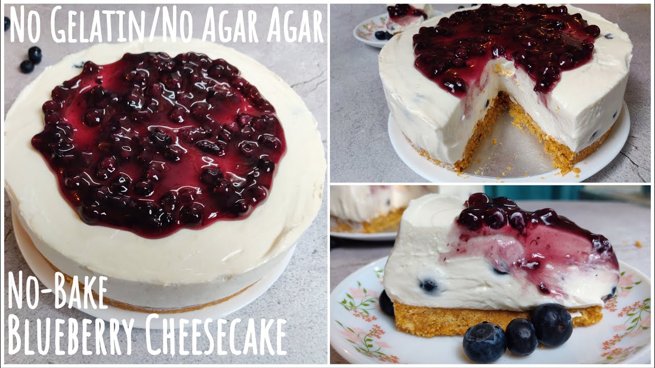 No-Bake Blueberry Cheesecake | No egg / No Gelatine / No agar-agar | No-Bake Cheesecake | Best Bites