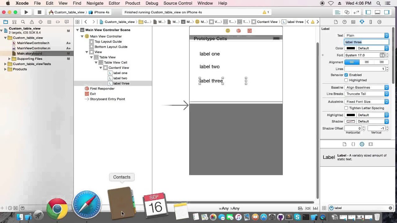 custom tableview cell using storyboard - YouTube