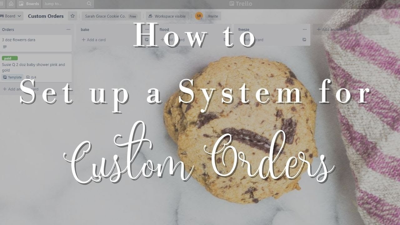 How to Take Custom Orders Home Cookie Bakery Business- Google Calendar and Trello for Home Bakers