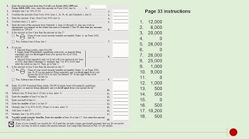 Form 1040 Preparation with Form 1099 SSA