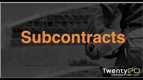 Subcontracts