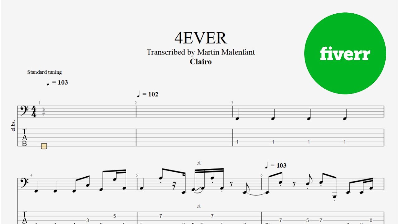 Clairo 4EVER (bass tab) YouTube
