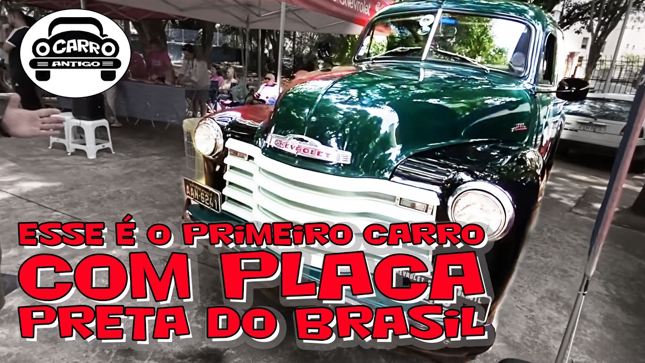 O PRIMEIRO CARRO COM PLACA PRETA DO BRASIL (Certificado nº 001)