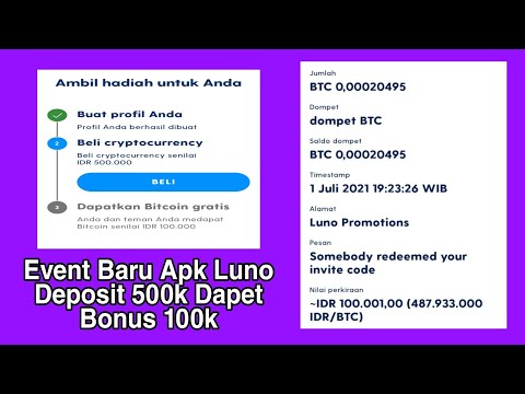 Event Baru Apk Luno Deposit 500k Dapet Bonus 100k || Aplikasi Luno