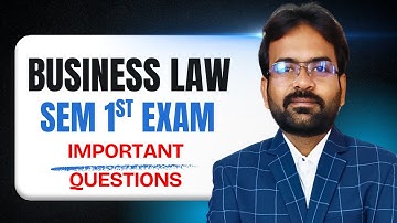 Business Law Important Questions | BCom/BBA 1st Year | SEM 1st 2025 | CWG for BCOM