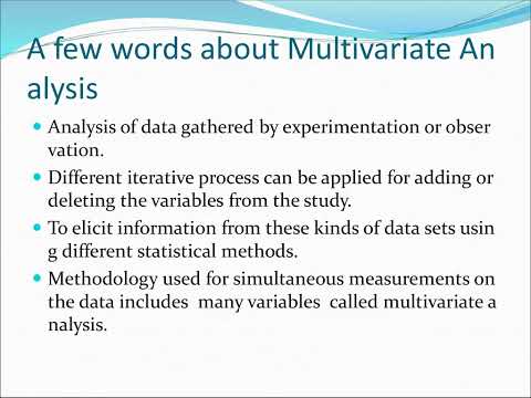 Multivariate Analysis