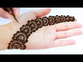 Very easy trick mehndi design - Latest Mehendi design for front hands - Simple henna/Mehandi design