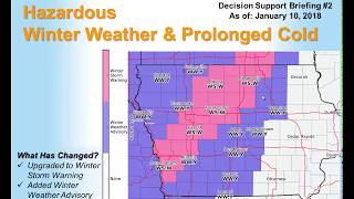 NWS Des Moines Winter Weather Briefing - January 10, 2018