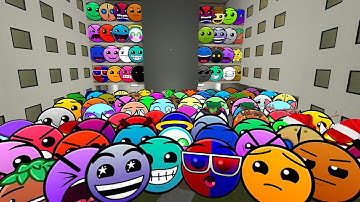 Geometry Dash and Lobotomy Dash Nextbots Chase me in Liminal Hotel Gmod