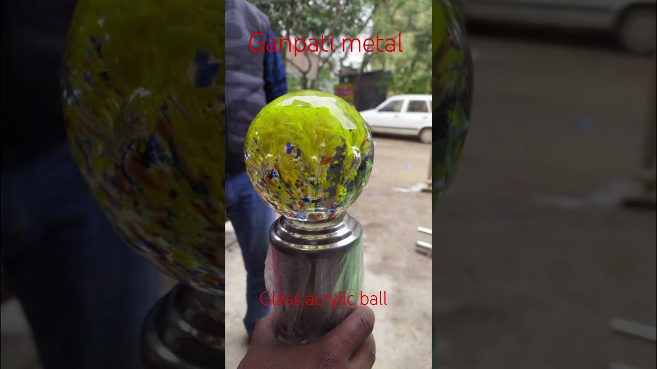 👆Ganpati metal ss acrylic glass ball 🤙contact no=7984415820   