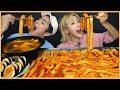 SUB)ASMR MUKBANG 레전드가 돌아왔다! 500만뷰나온 매운신전떡볶이 먹방 2탄!! 새로운 납작당면3종세트+튀김+핵폭탄치즈볶음밥 까지!!