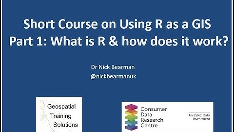 Advanced GIS Methods Training: Short Course on Using R as a GIS: Part 1