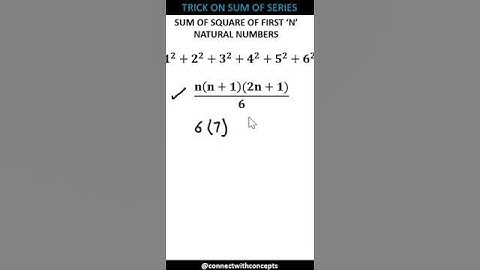 SUM OF SQUARES OF FIRST  N NATURAL NUMBERS  #maths     , #shorts , #series