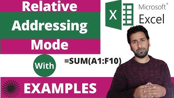 Relative addressing mode in ms excel|Refrence modes|Relative addressing