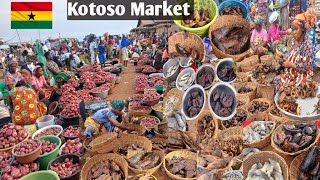 картинка: Сельский рынок в африканской деревне в Африке, Гана, Котосо #сельскаяжизнь #африка #сельская #ган...