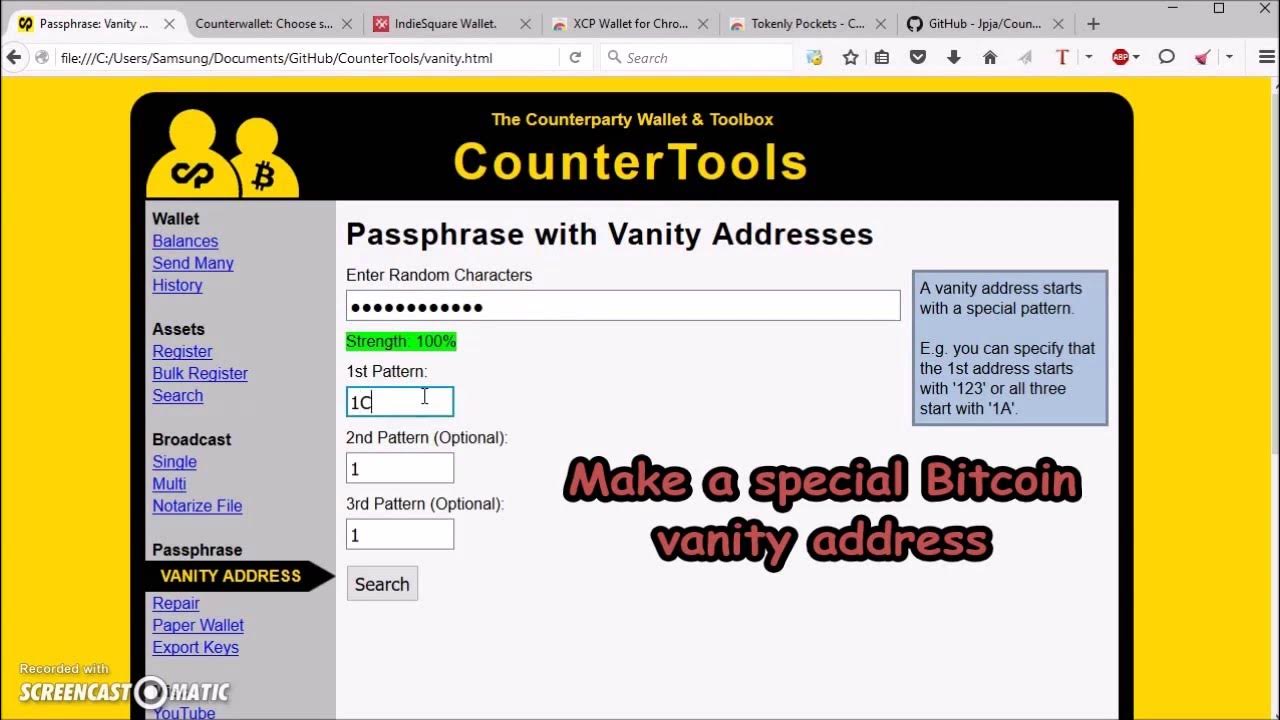 Bitcoin Vanity Address YouTube