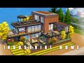 Modern industrial house   family home  no cc  the sims 4 speedbuild