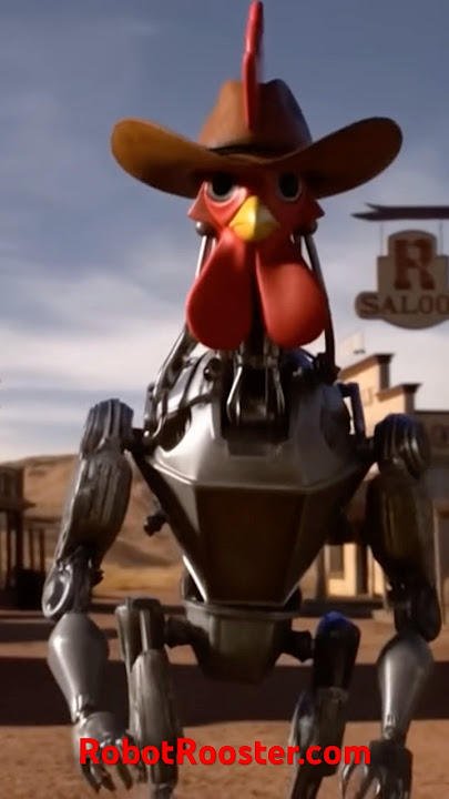 Cowboy Robot Rooster Shoot out in front of the old saloon! #saloon #cowboy #robots #westernseries