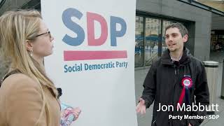 Amy Gallagher spreads the word about the SDP in London